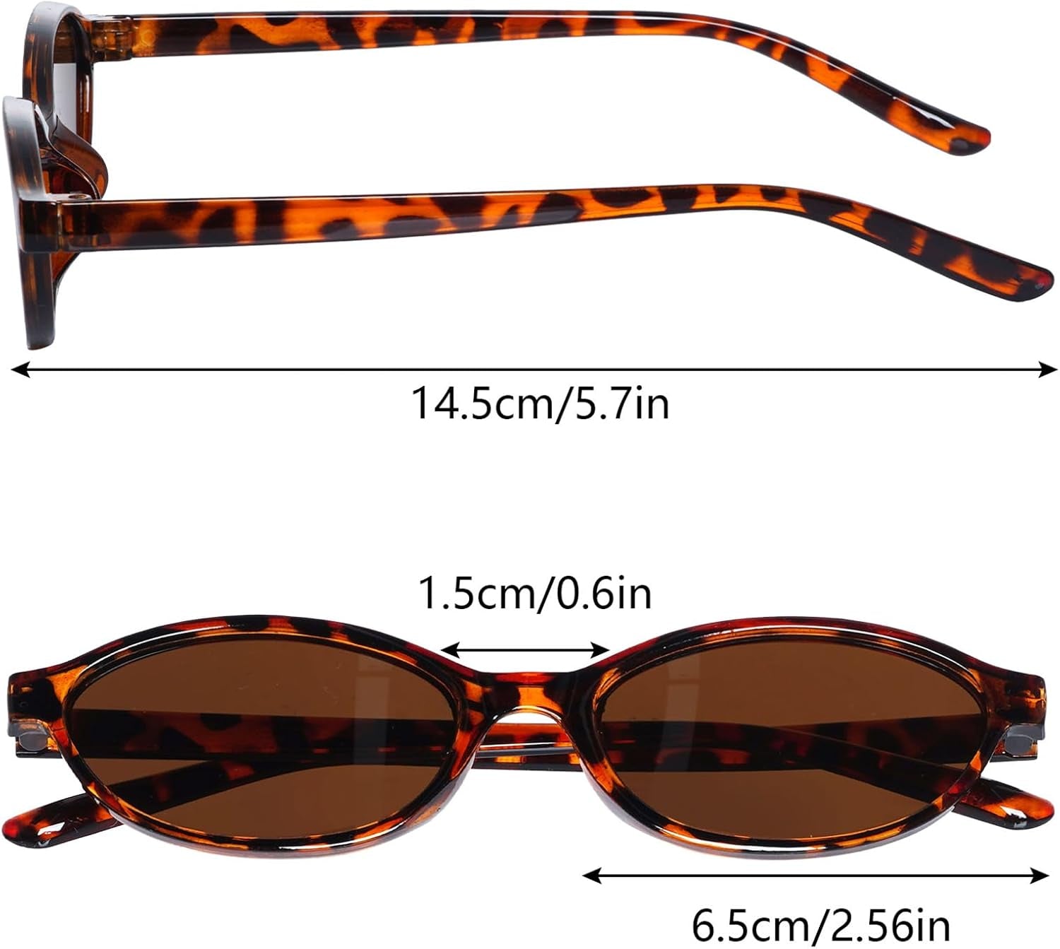 3 Pairs Retro Oval Cat Eye Sunglasses for Women Y2K Trendy Narrow Shades Sunnies 90S Designer Protection Sun Glasses